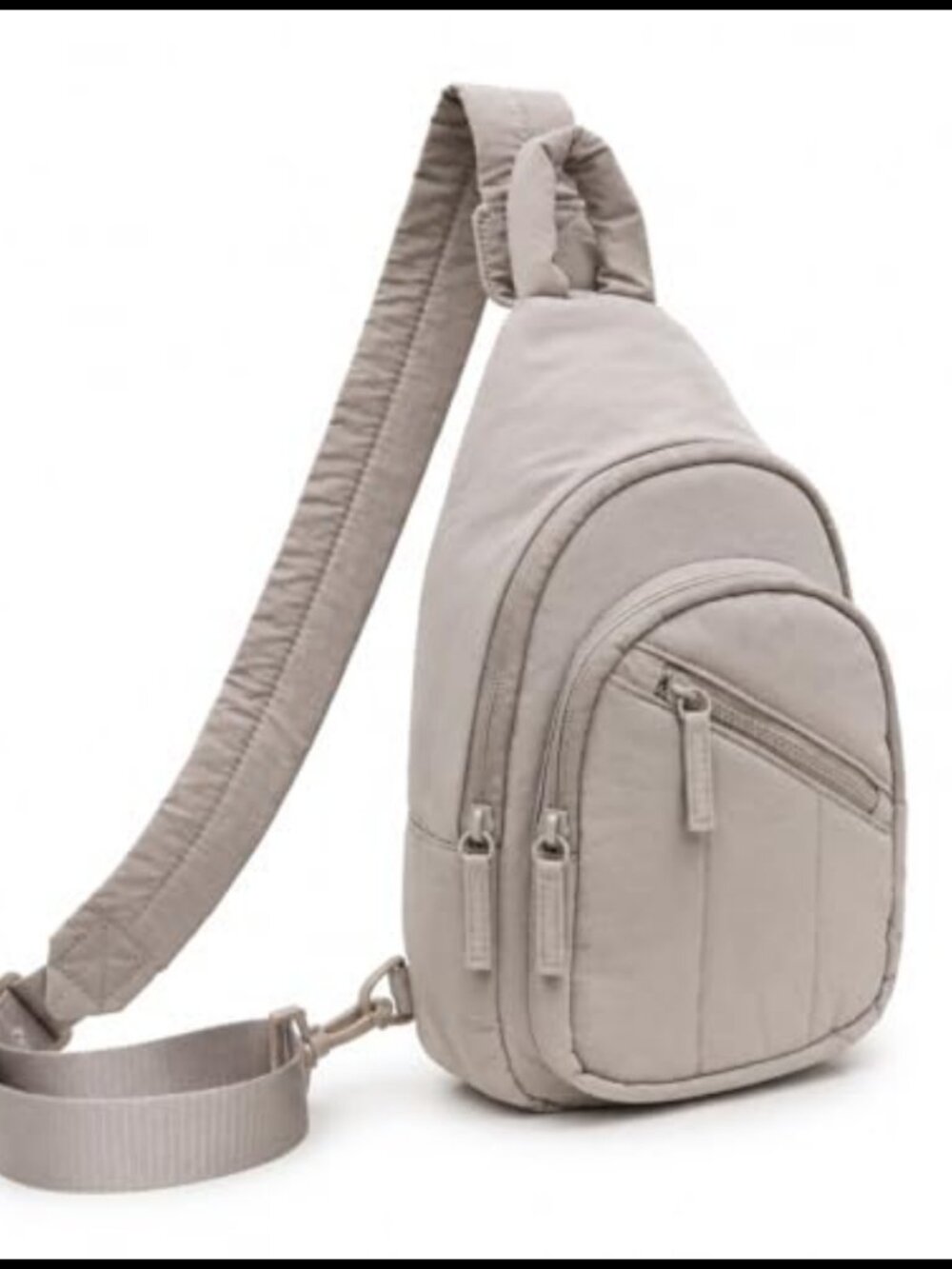 Quilted Crossbody Sling Bag with RFID Card Slots & Water Bottle Pocket